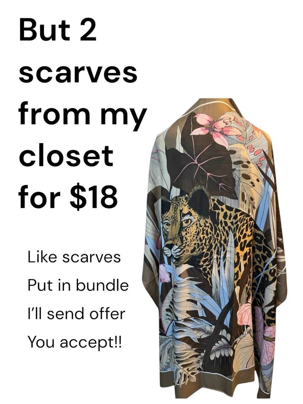 Luxury Floral & Animal Print Women’s Scarf - Brown Pink